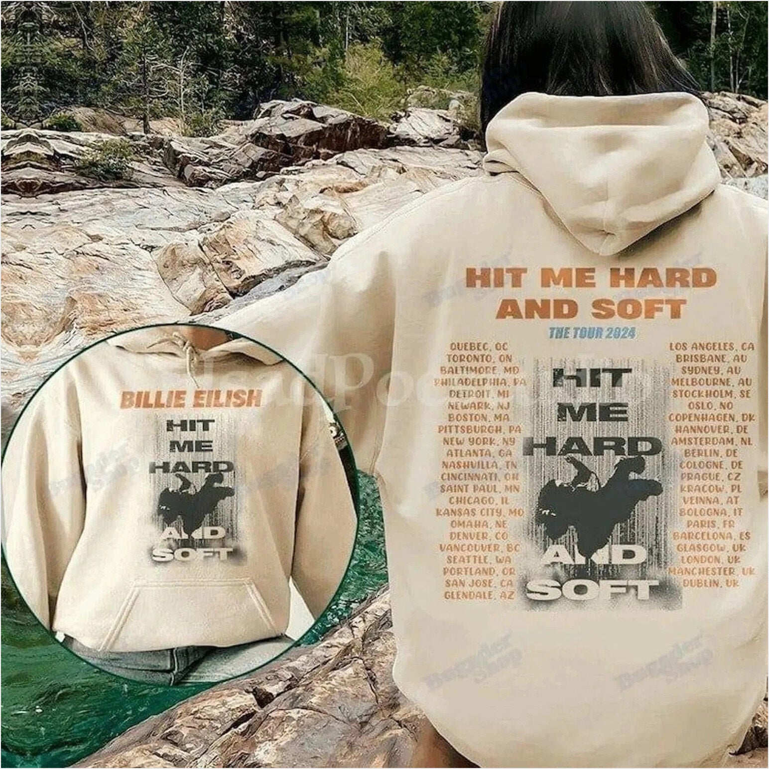 Billie Eilish 90S Tour Hit Me Hard And Soft Hoodie Gifts For Her Merch Apparel - Gypsysystersgift