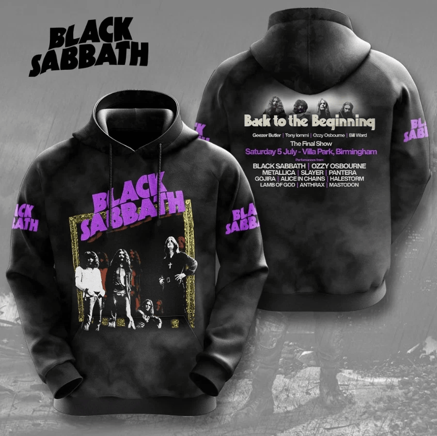 Black Sabbath Hoodie 2025 Tour Back To The Beginning Apparel Ozzy Osbourne Merch - Gypsysystersgift