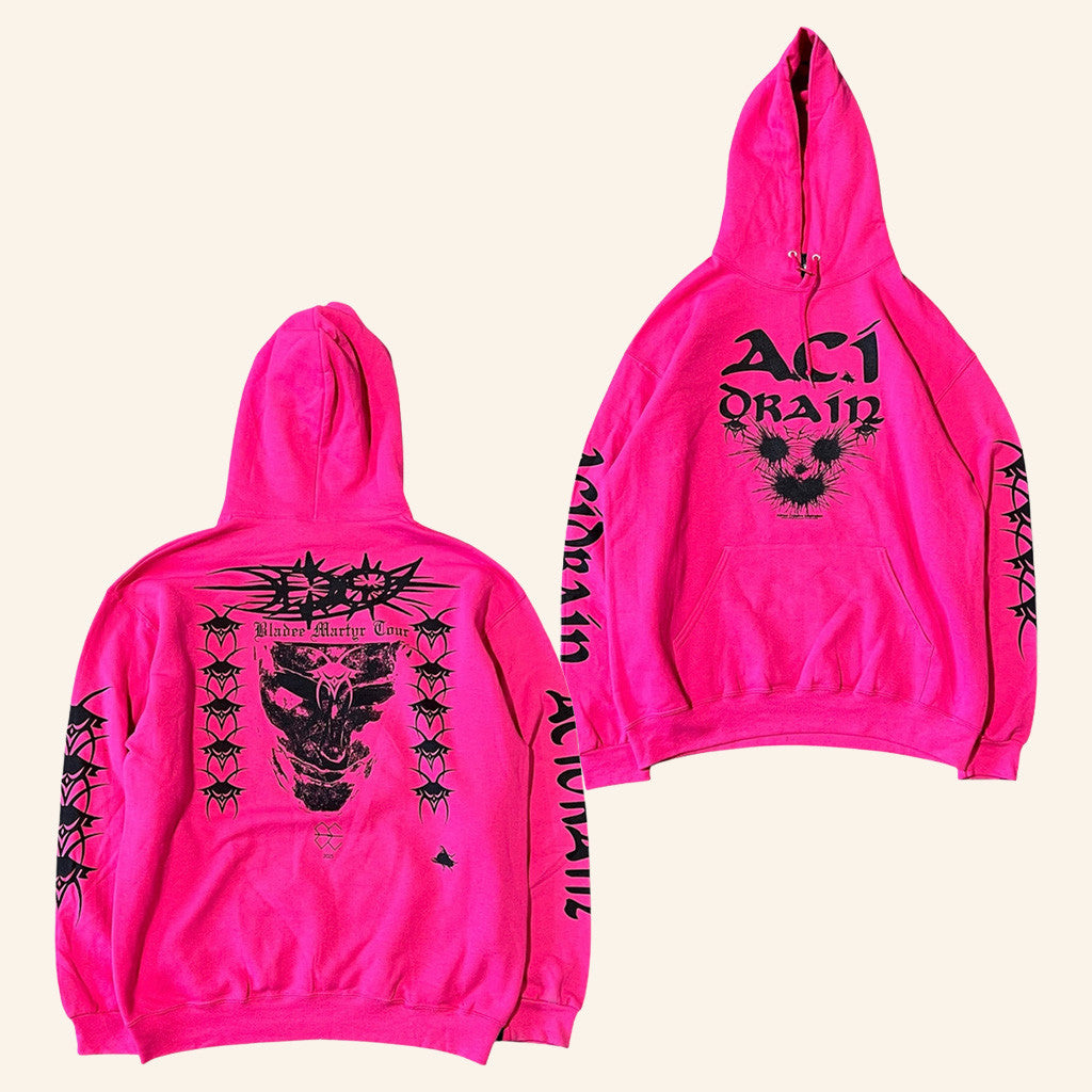 Bladee Martyr Tour Merch ACIDRAIN Hoodie Drain Gang Apparel Birthday Gift For Girlfriend - Gypsysystersgift