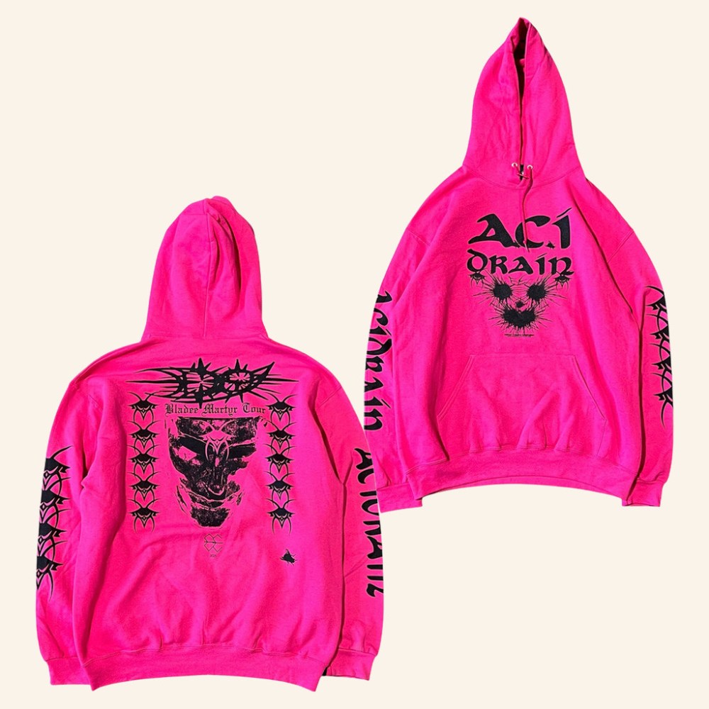 Bladee Martyr Tour Merch ACIDRAIN Hoodie Drain Gang Apparel Birthday Gift For Girlfriend - Gypsysystersgift