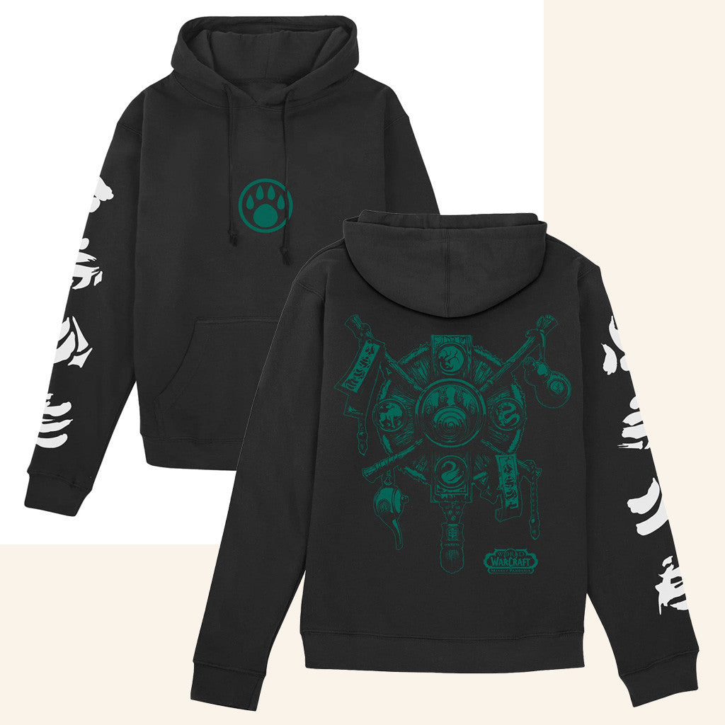 Blizzard Gear Merch World Of Warcraft Mists Of Pandaria Pandaren Crest Black Hoodie Him Gifts - Gypsysystersgift
