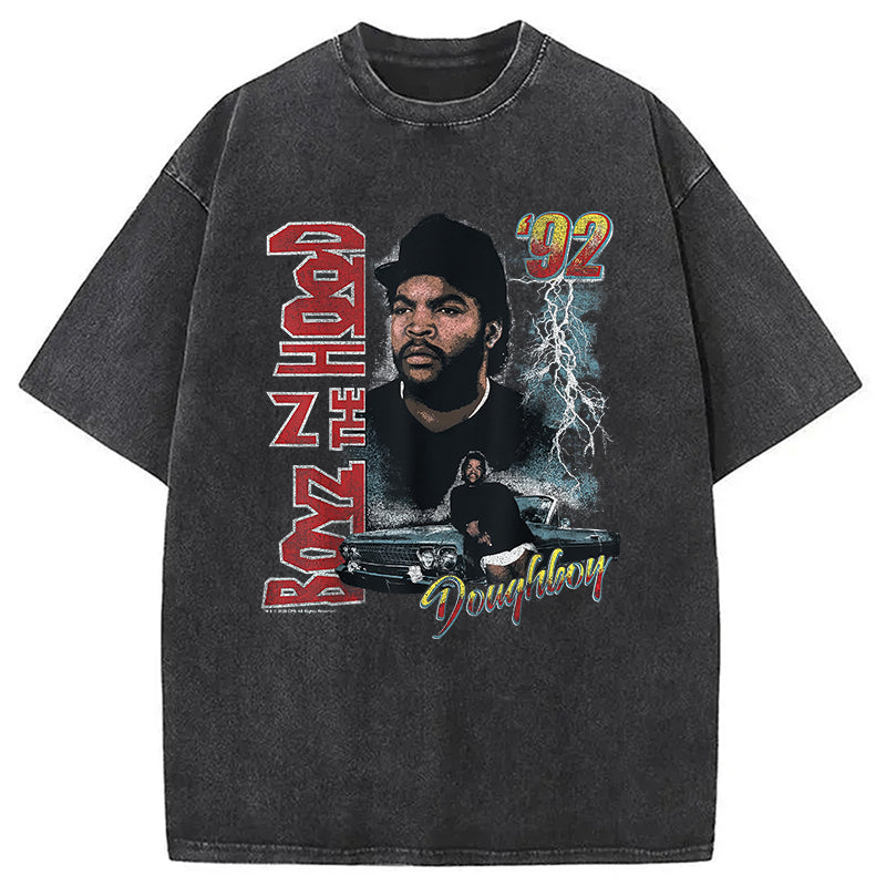 Boyz in The Hood Doughboy Washed T-Shirt Retro Streetwear Graphic Top Gifts For Her - Gypsysystersgift