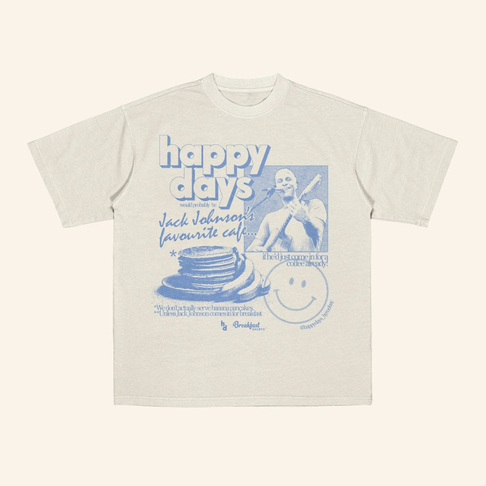Breakfast Shirts Merch Happy Days Jack Johnson's Favourite Cafe T-Shirt Gifts For Him - Gypsysystersgift