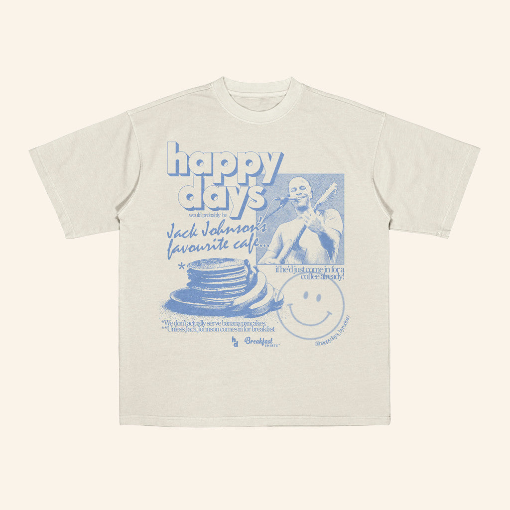 Breakfast Shirts Merch Happy Days Jack Johnson's Favourite Cafe T-Shirt Gifts For Him - Gypsysystersgift