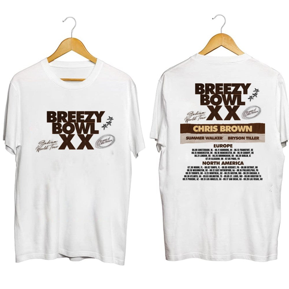 Breezy Bowl XX Tour Shirt Fan Merch Music Lover Gifts For Him - Gypsysystersgift