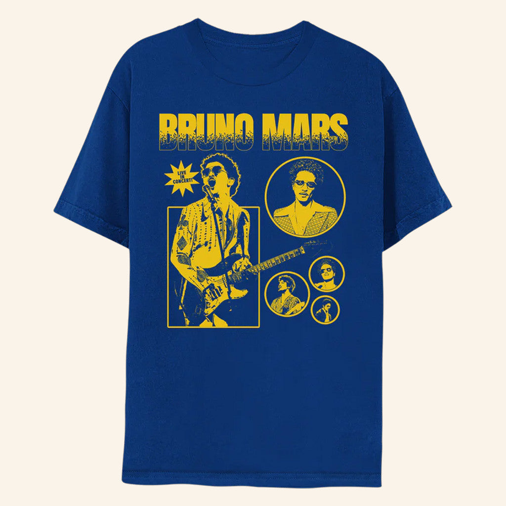 Bruno Mars Merch Bruno Mars Live In Concert T-Shirt Best Gifts For Music Lovers - GypsysystersGift