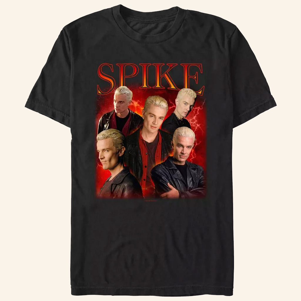 Buffy The Vampire Slayer Merch Spike Retro Montage T-Shirt Gifts Ideas For Movie Fans - GypsysystersGift