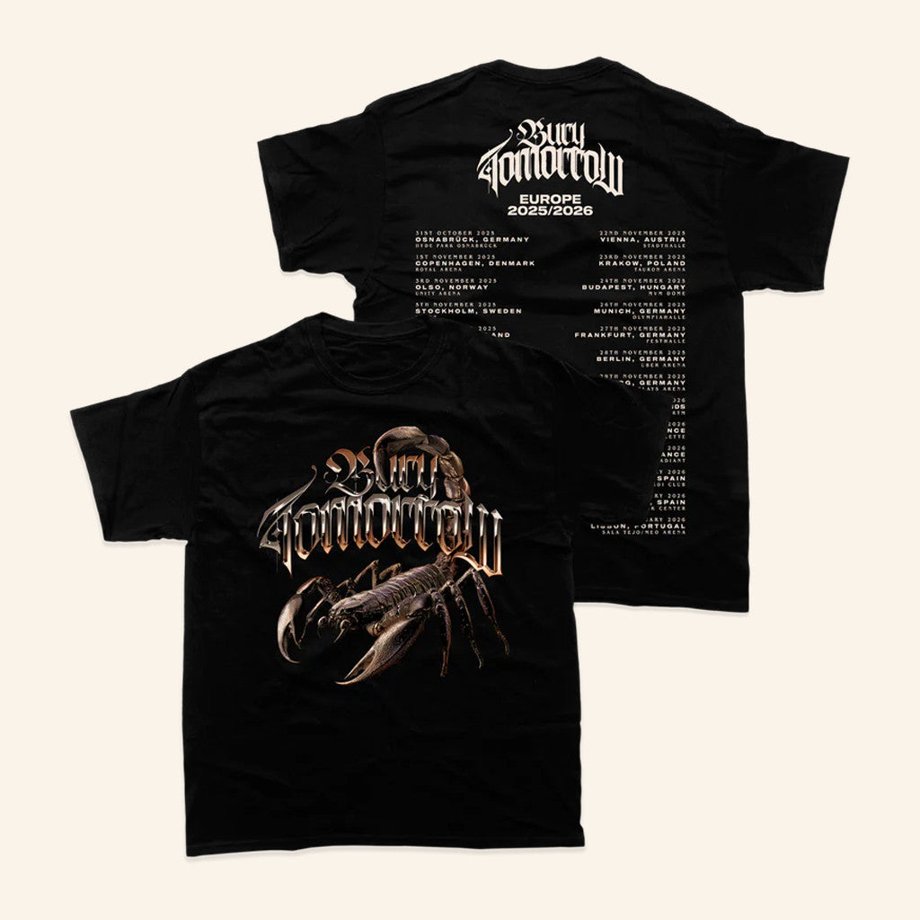 Bury Tomorrow Merch 2025 Europe Tour Black T-Shirt Music Lover Gifts For Him - Gypsysystersgift