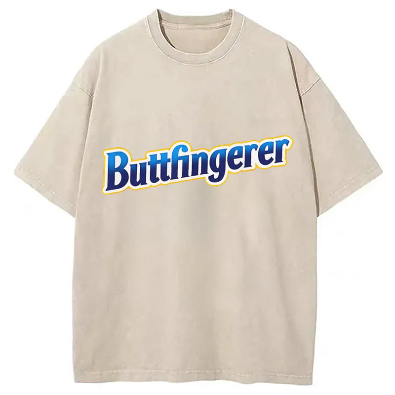 Buttfingerer Meme Funny Washed T-Shirt Funny Aesthetic Trendy Apparel Gifts For Her - Gypsysystersgift