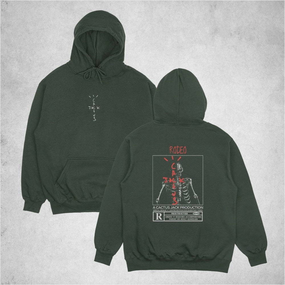 Cactus Jack Rodeo Album Cover Hoodie Two Sided Travis Scott Hoodie Gifts For Him Trendy Merch - Gypsysystersgift