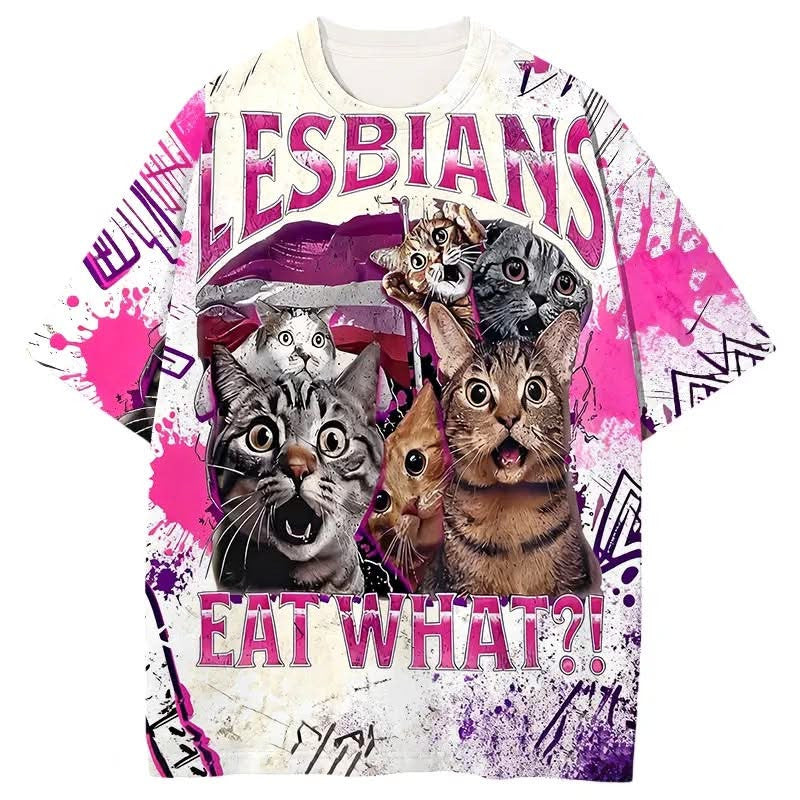 Cats Lesbians Eat What Shirt Funny Design T-Shirts Gifts For Her - GypsysystersGift