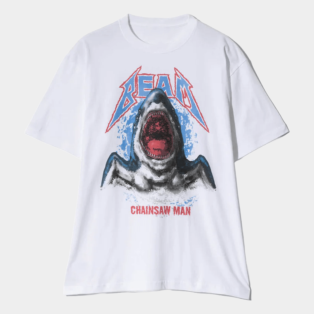 Chainsaw Man Merch Chainsaw Man X Glamb Beam T-Shirt White Unique Gifts For Him - GypsysystersGift