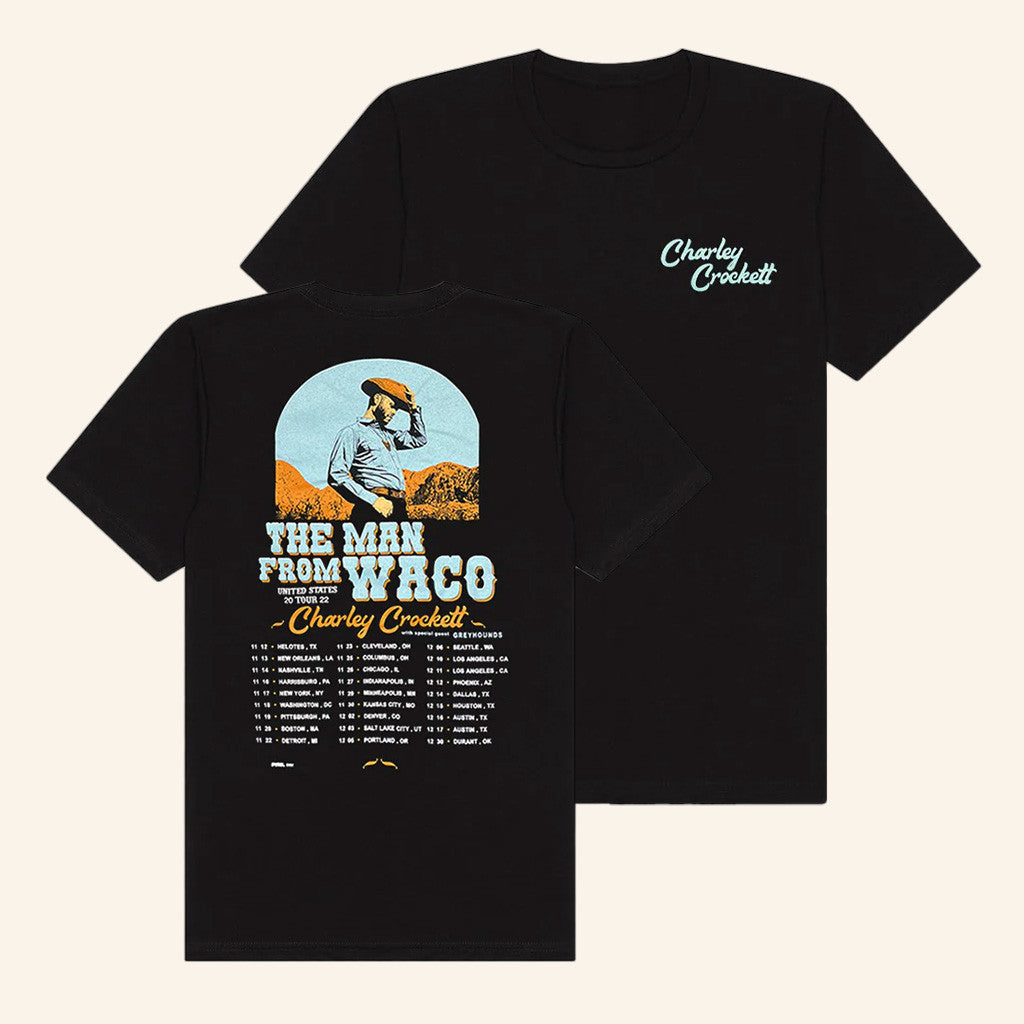 Charley Crockett Merch The Man From Waco Us Tour T-Shirt Christmas Gifts For Him - Gypsysystersgift