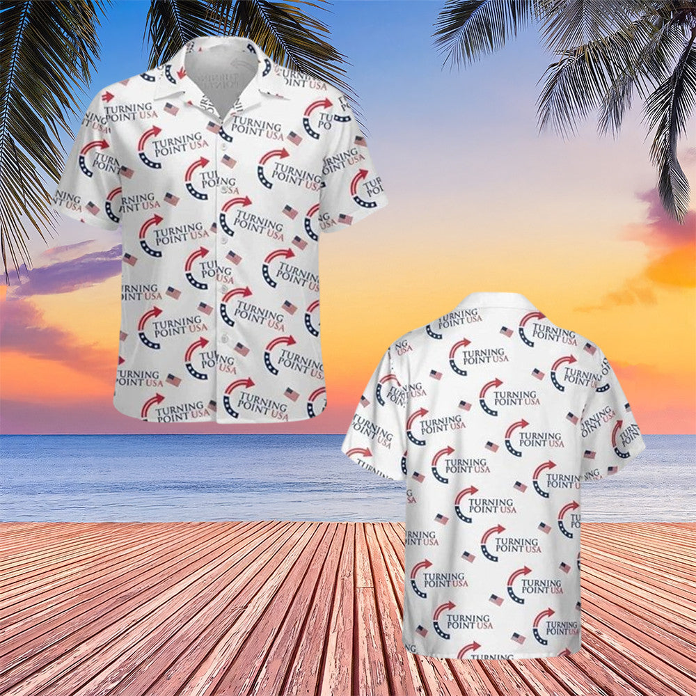 Charlie Kirk Turning Point USA Hawaiian Shirt Charlie Kirk Merch Turning Point Shirt Gifts - Famerry