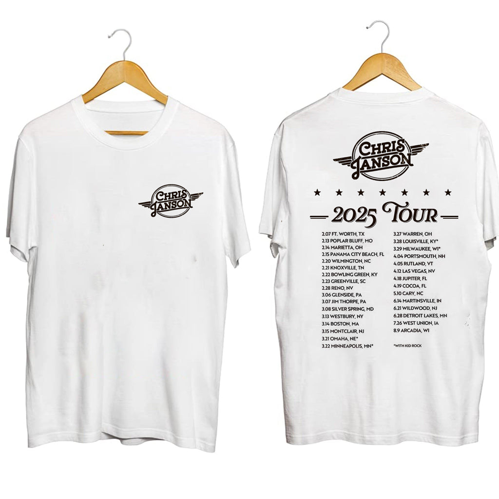 Chris Janson Tour 2025 Shirt Chris Janson Merch Music Lover Gift Ideas For Him - Gypsysystersgift