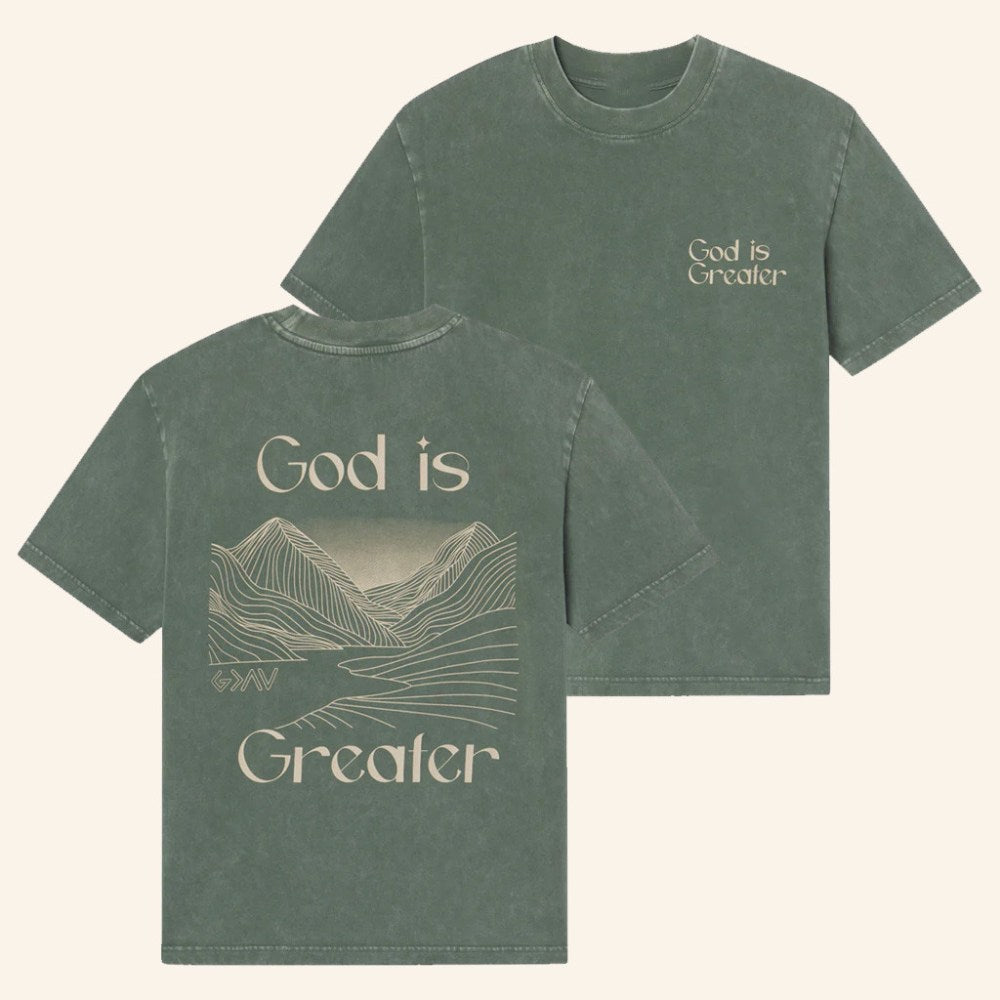 Christian Merch God Is Greater T-Shirt Christmas Gift Ideas For Dad - Gypsysystersgift