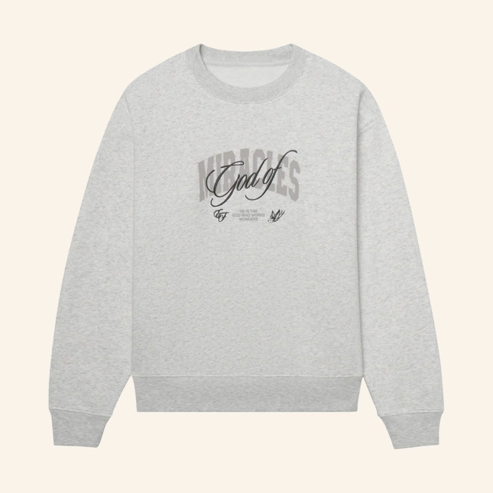 Christian Merch God of Miracles Crewneck Sweatshirt Christmas Gift Ideas For Mom - Gypsysystersgift