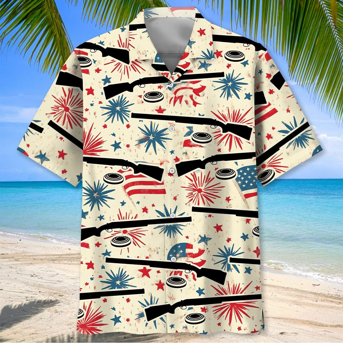 Clay Shooting USA Hawaiian Shirt Men's Skeet Shooting Aloha Shirt Apparel Gifts For Him - Famerry