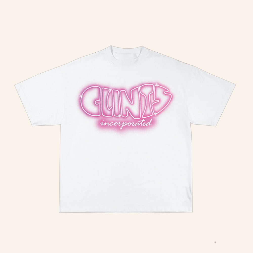 Clints Merch Pink Neon White T-Shirt Clints Incorporated Shirt Gifts For Her - GypsysystersGift
