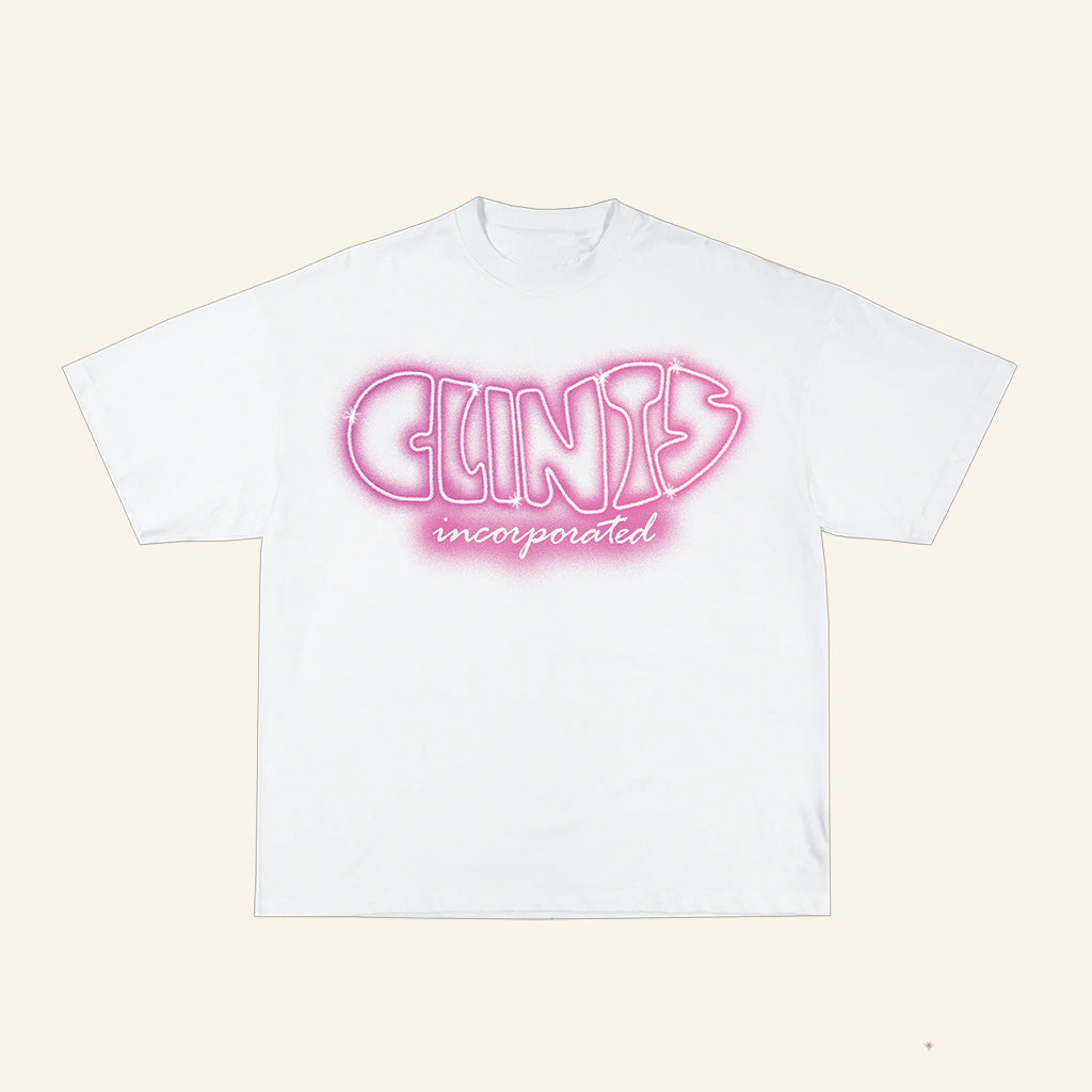 Clints Merch Pink Neon White T-Shirt Clints Incorporated Shirt Gifts For Her - GypsysystersGift