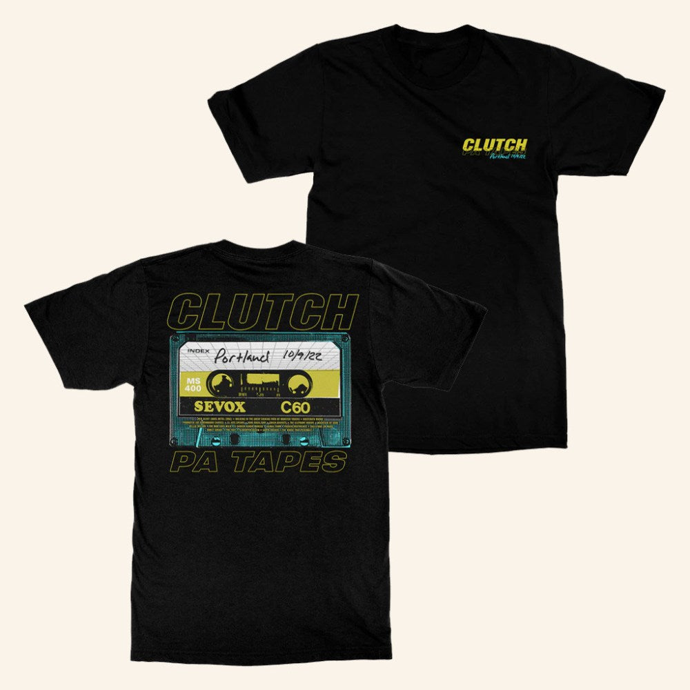 Clutch Merch Portland PA Tapes Black T-Shirt Clutch Shirt Best Gifts For Him - Gypsysystersgift