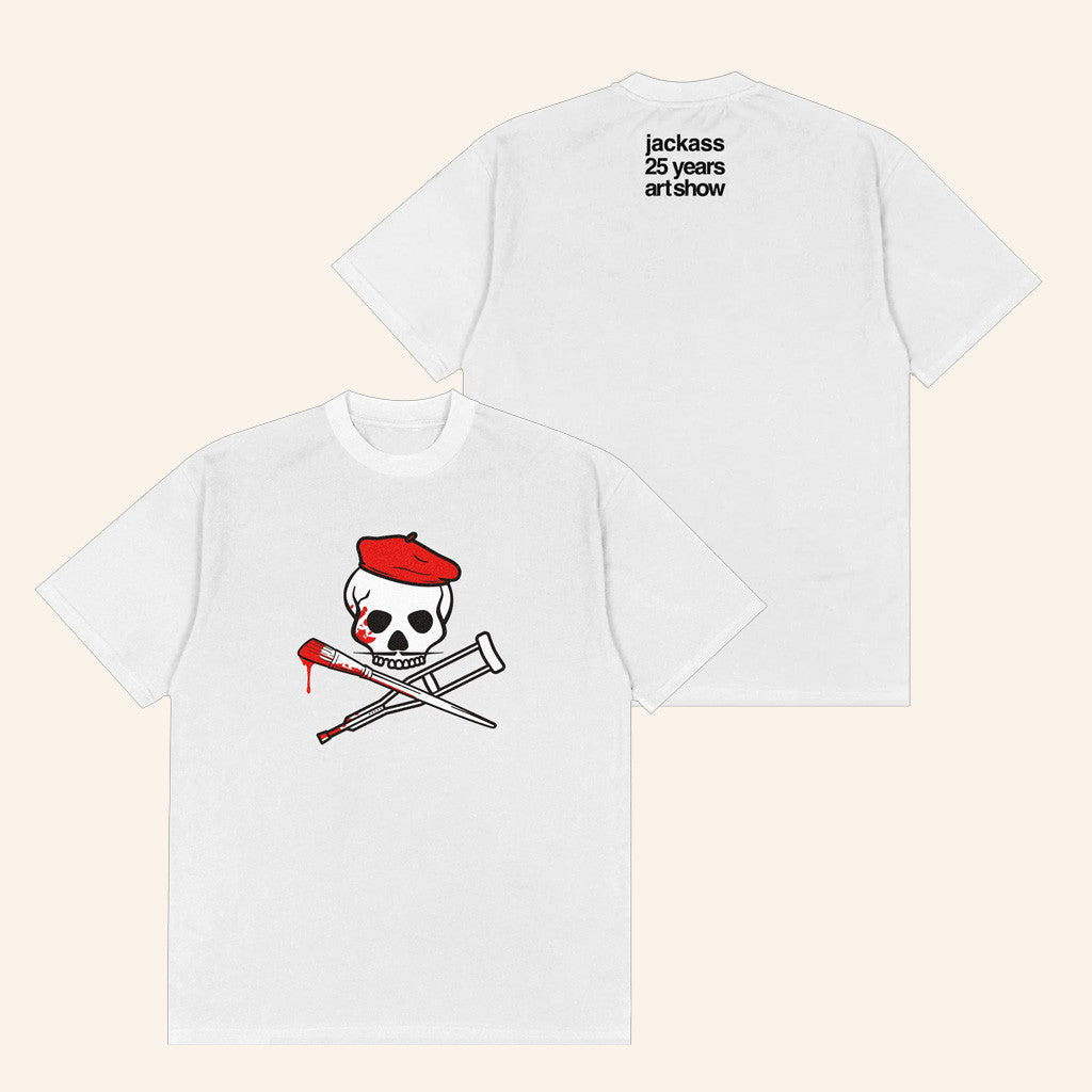 Complex Merch Jackass 25 Years Art Show T-Shirt White Xmas Gifts For Him - Gypsysystersgift