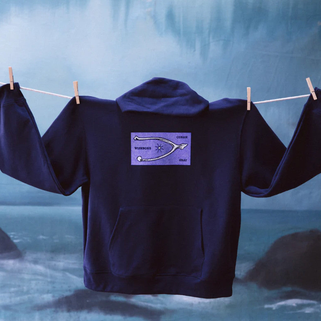 Conan Gray Merch Conan Gray Wishbone Navy Hoodie Gifts For Him - Gypsysystersgift