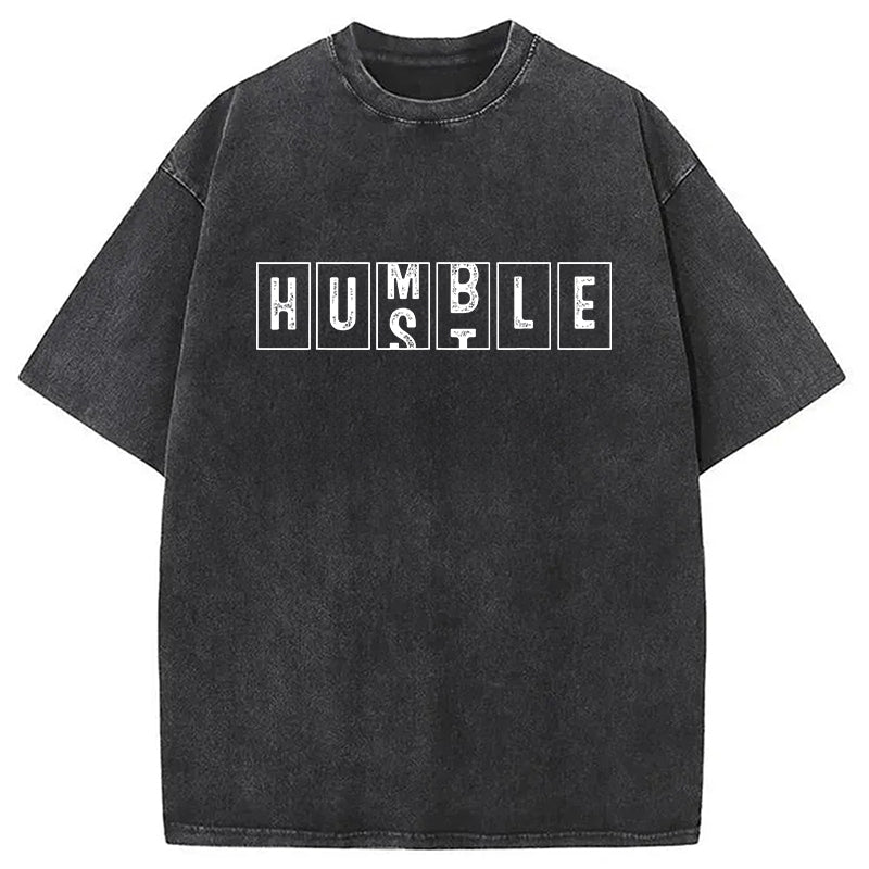 Cool Humble Odometer Washed T-Shirt Retro Humor Graphic Top Gifts For Her - Gypsysystersgift