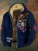 Cowboy Skull Old Dixie Zip Hoodie Retro Southern Pride Merch Gifts For Him - Gypsysystersgift
