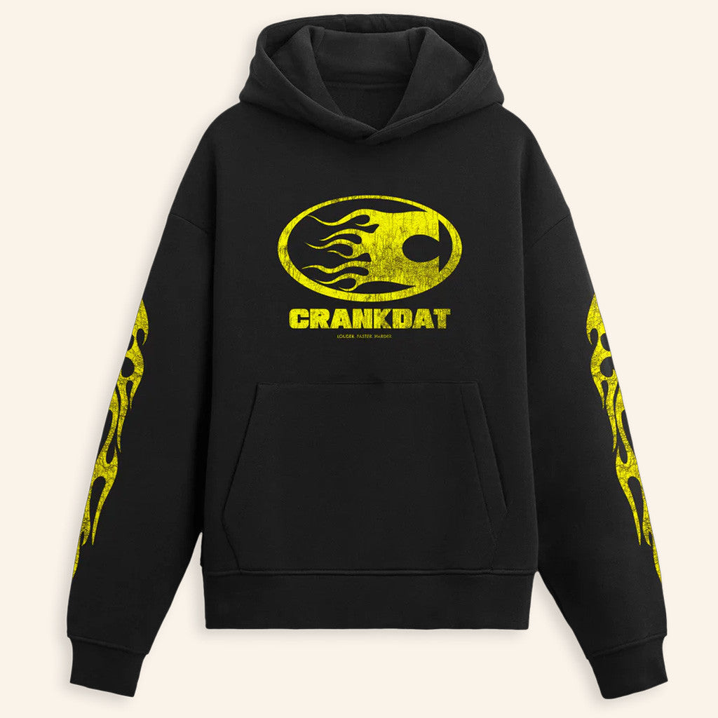 Crankdat Merch Flames Black Hoodie Cool Gifts For Music Lovers - Gypsysystersgift