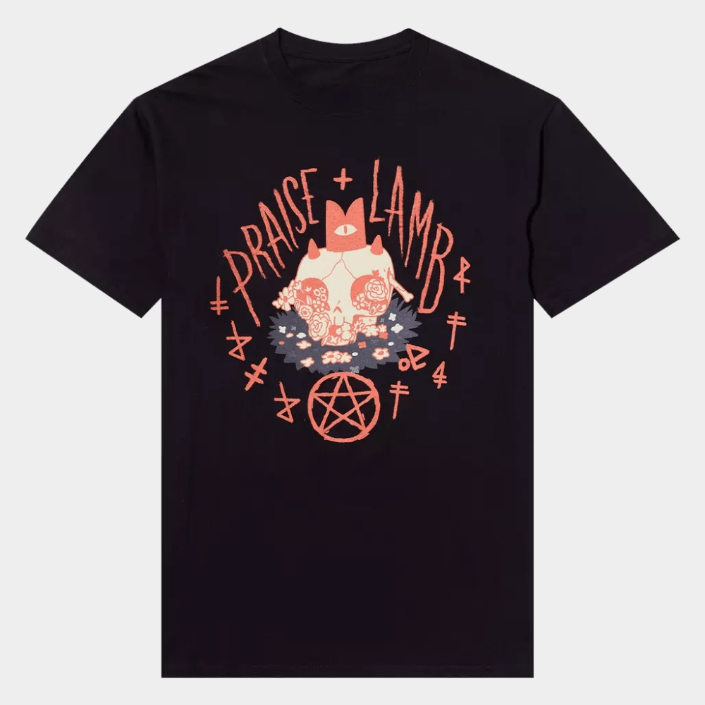 Cult Of The Lamb Merch Praise Lamb Skull T-Shirt Gifts Ideas For Him - GypsysystersGift