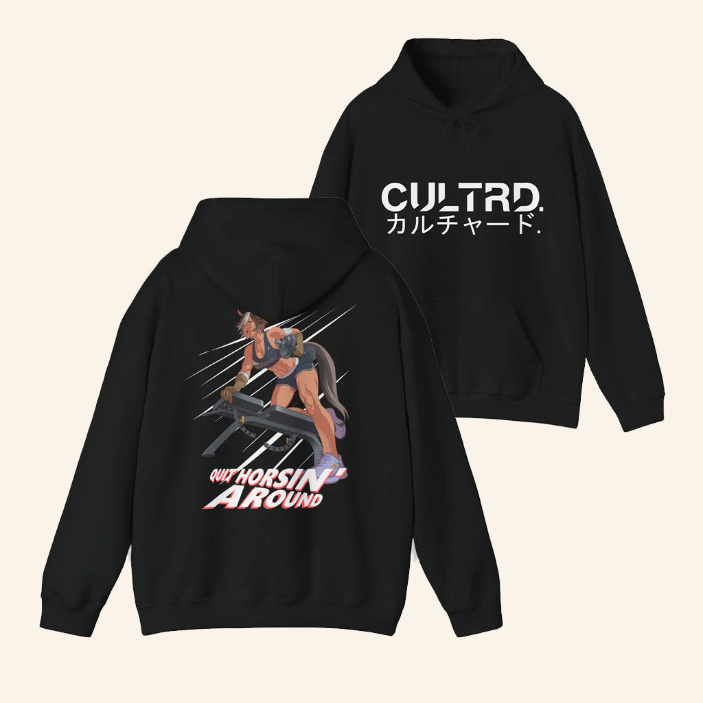 Cultrd Merch Cultrd X Tomoe Umari Quit Horsin' Around Hoodie Gifts Ideas For Him - Gypsysystersgift