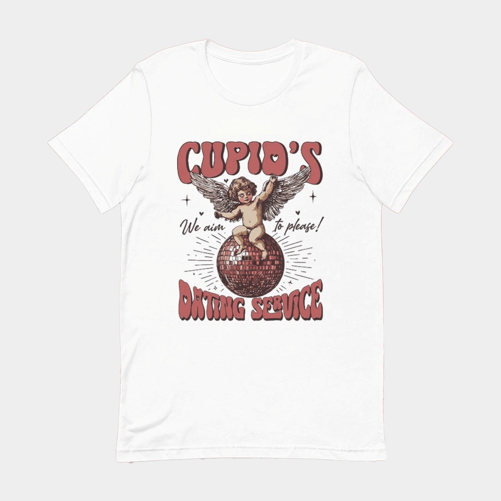Cupid's Dating Service We Ain't To Please Disco T-Shirt Valentines Gifts For Him - GypsysystersGift
