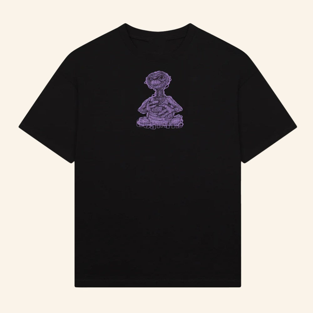 Custard Clothing Merch ET The Extra Terrestrial Black T-Shirt Gifts For Him - GypsysystersGift
