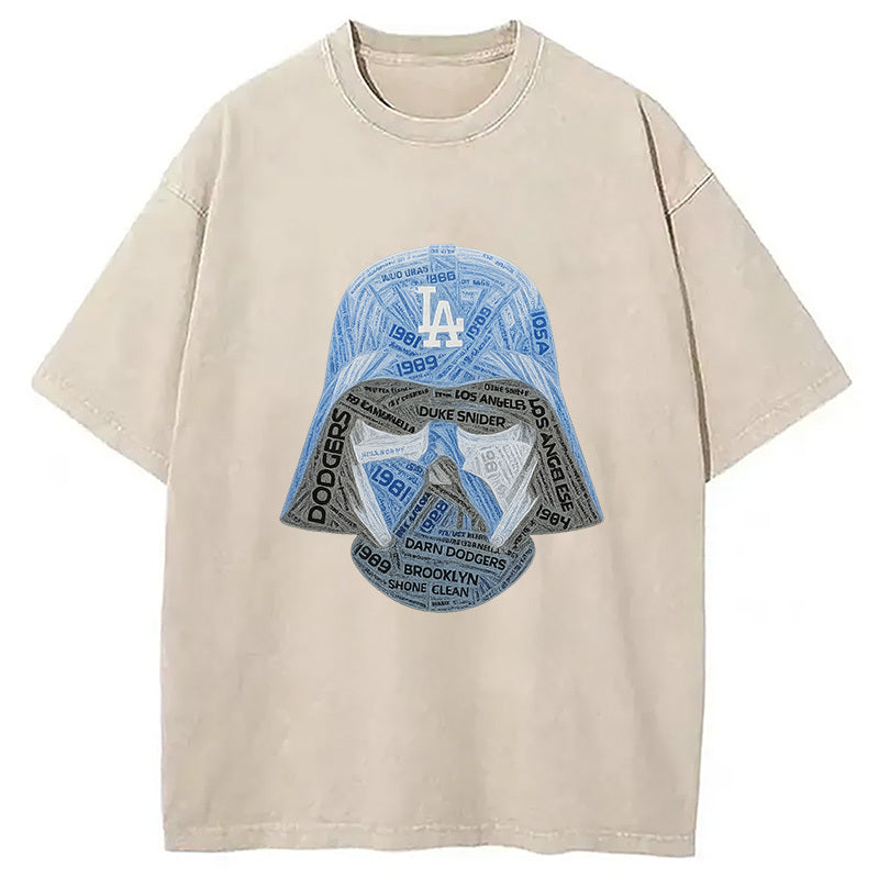 Darth Dodger Washed T-Shirt Minimal Retro Graphic Clothing Gifts For Friends - Gypsysystersgift