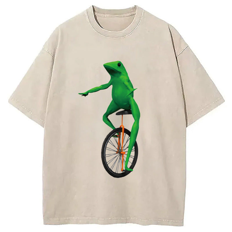 Dat Boi Fog on Unicycle Washed T-Shirt Unique Aesthetic Fashion Tee Gifts For Him - Gypsysystersgift