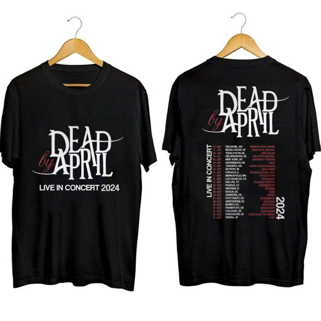 Dead By April Live In Concert 2024 Shirt Dead By April Merch Gifts For Band Lovers - Gypsysystersgift