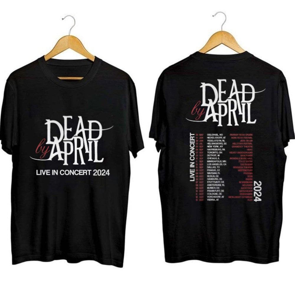 Dead By April Live In Concert 2024 Shirt Dead By April Merch Gifts For Band Lovers - Gypsysystersgift