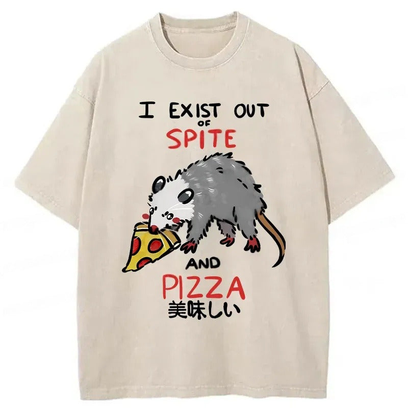 Delicious Pizza Japan Washed T-Shirt Cool Graphic Tee For Men Women Gifts For Him - Gypsysystersgift