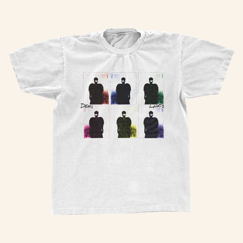 Demi Lovato Merch Collage White T-Shirt Music Lover Gift Ideas For Him - GypsysystersGift