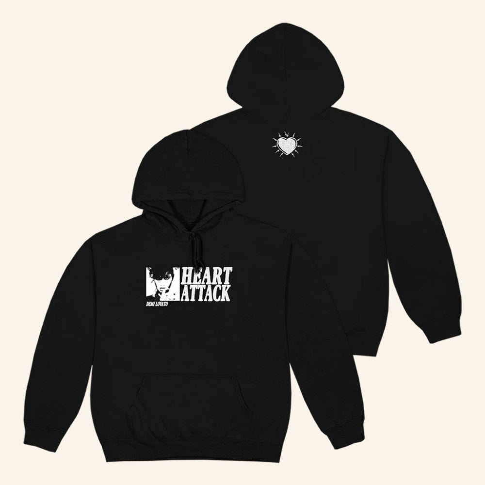 Demi Lovato Merch Heart Attack Anniversary Black Hoodie Gifts Ideas For Friends - Gypsysystersgift