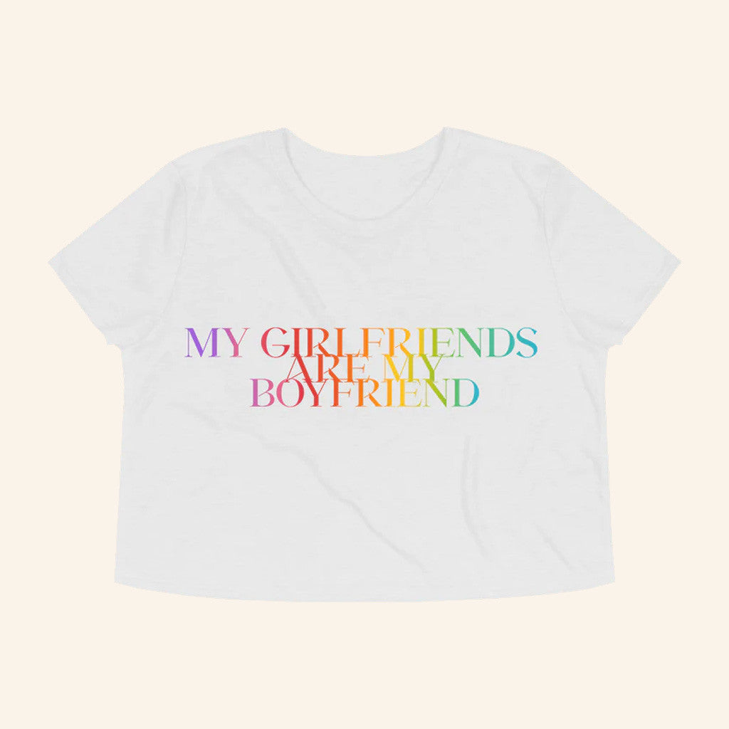 Demi Lovato Merch My Girlfriends Are My Boyfriend Pride Cropped Shirt Gifts For Her - GypsysystersGift