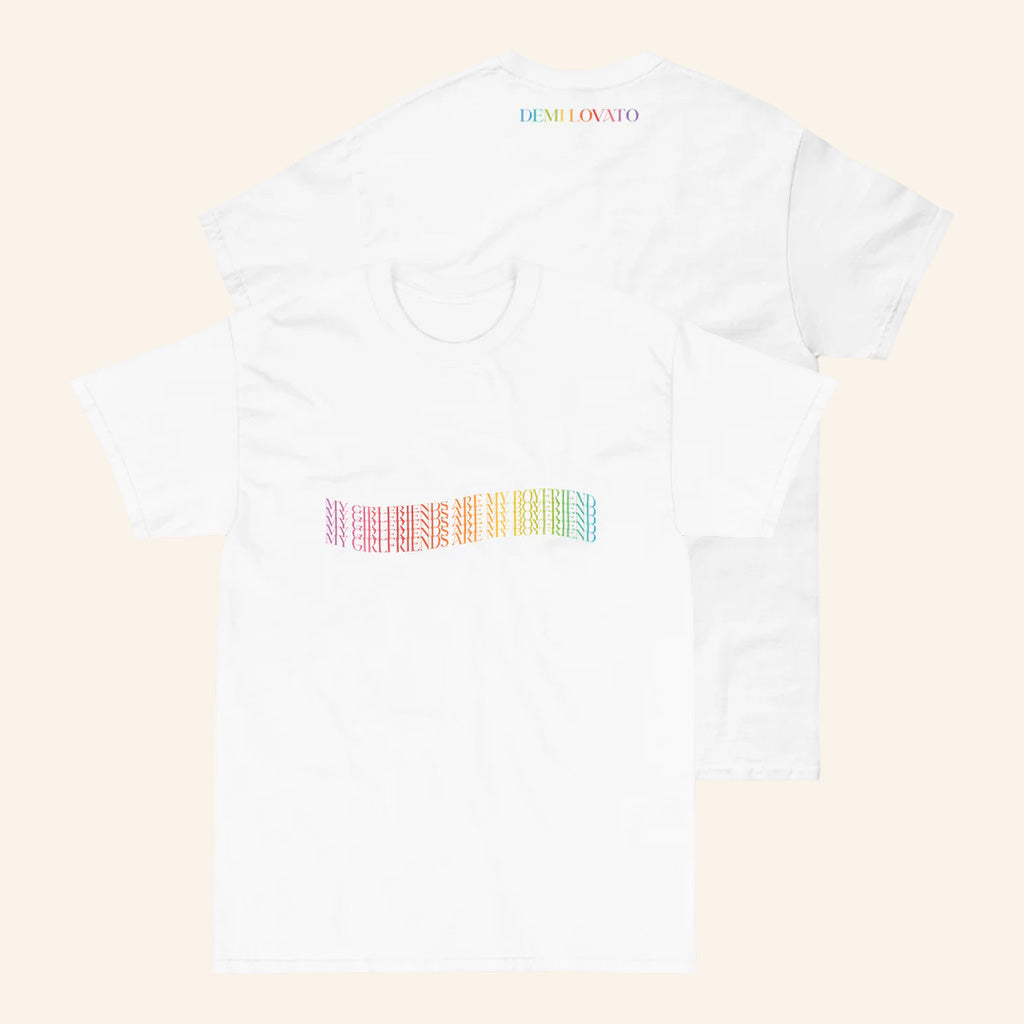 Demi Lovato Merch My Girlfriends Are My Boyfriend Pride T-Shirt Gifts Ideas For Music Lovers - GypsysystersGift