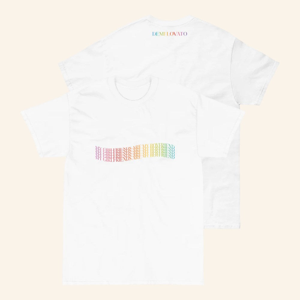 Demi Lovato Merch My Girlfriends Are My Boyfriend Pride T-Shirt Gifts Ideas For Music Lovers - GypsysystersGift