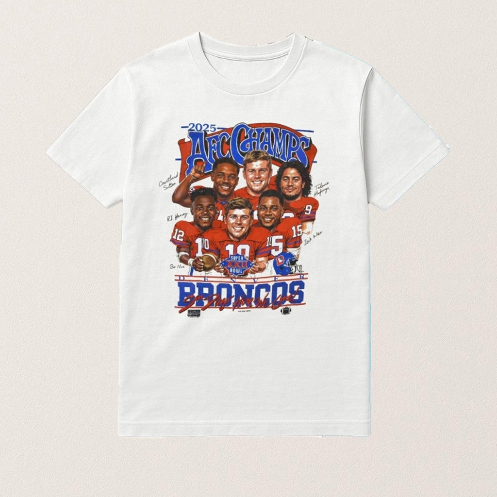 Denver Football Merch 2025 AFC Champs Super Bowl XXII Shirt Best Gifts For Football Lovers - GypsysystersGift