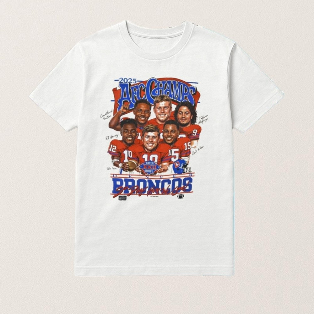 Denver Football Merch 2025 AFC Champs Super Bowl XXII Shirt Best Gifts For Football Lovers - GypsysystersGift