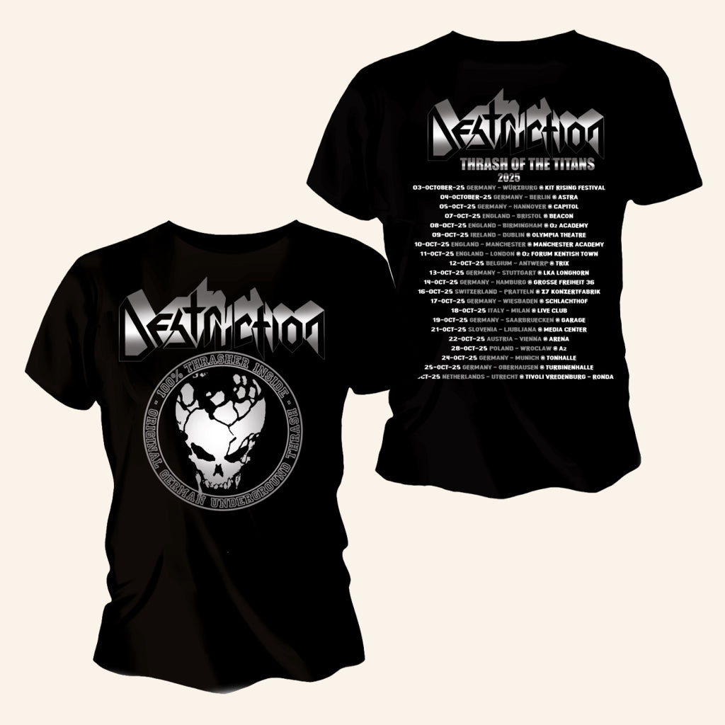 Destruction Merch 100 Thrasher Thrash Of The Titans Oktober Tour T-Shirt Gifts For Him - Gypsysystersgift