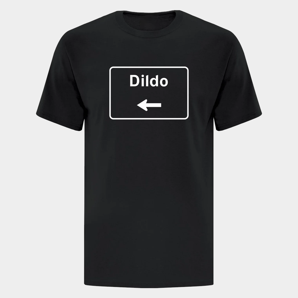 Dildo Newfoundland Merch Dildo Road Sign T-Shirt Black Gifts Ideas For Brothers - GypsysystersGift