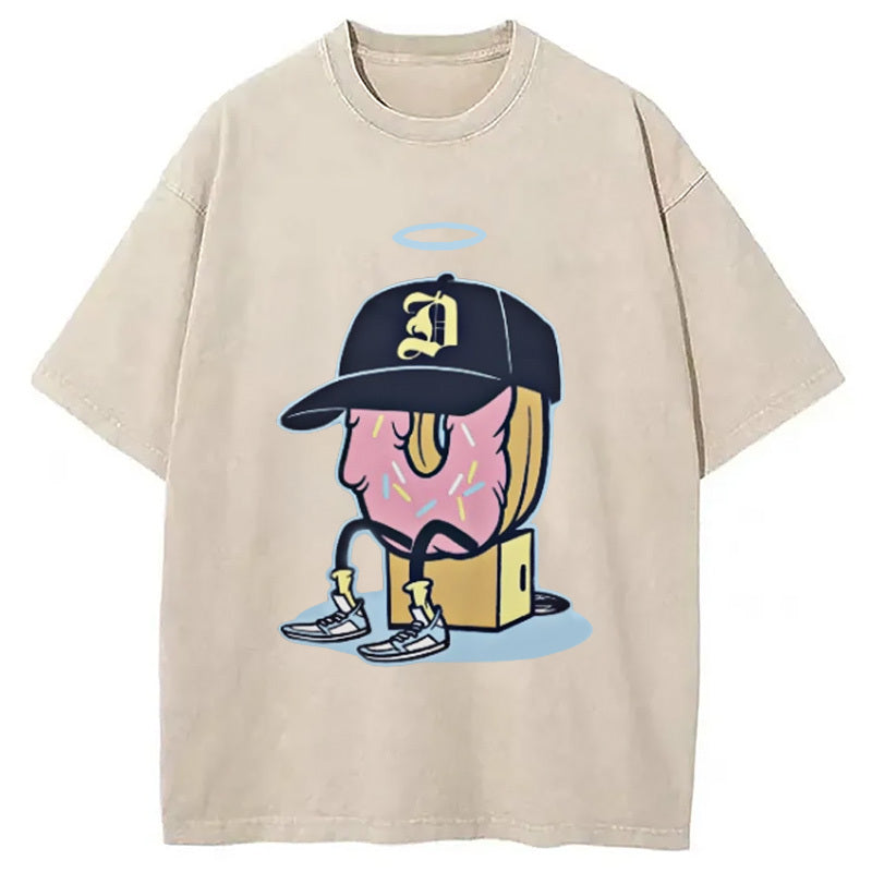 Dilla Donuts Hip Hop Washed T-Shirt Funny Graphic Gift For Friends Gifts For Her - Gypsysystersgift