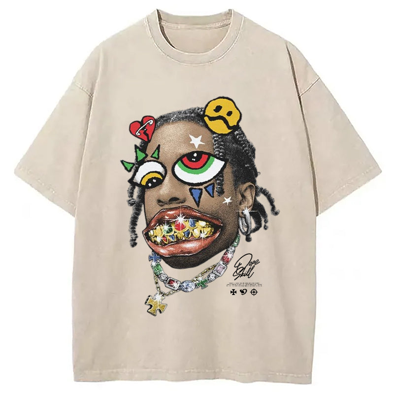 DopeSkill Hip Hop Washed T-Shirt Casual Oversized Outfit Style Gifts For Him - Gypsysystersgift